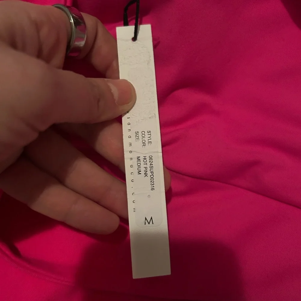 Susana Monaco Hot Pink One-Shoulder Dress - Picture 10 of 13